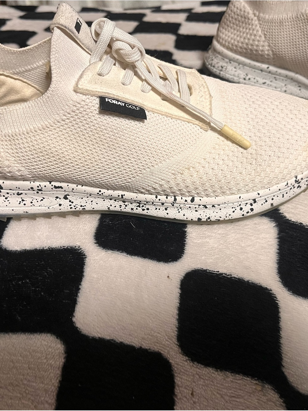 Foray Gold Women's Cream Knit Athletic Sneakers